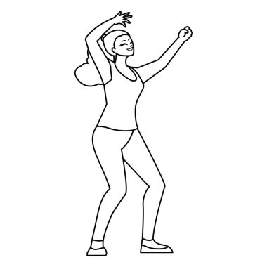 mutlu genç kadın kutluyor