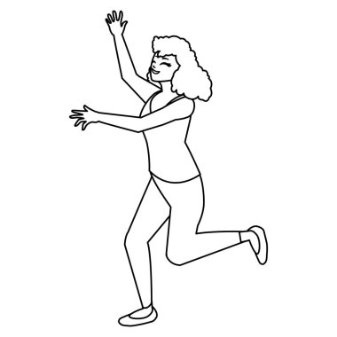 mutlu genç kadın kutluyor