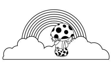 gökkuşağı sihirli karakter fungu elf