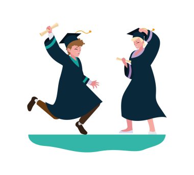 Genç çift kutlamayı bitirdi.