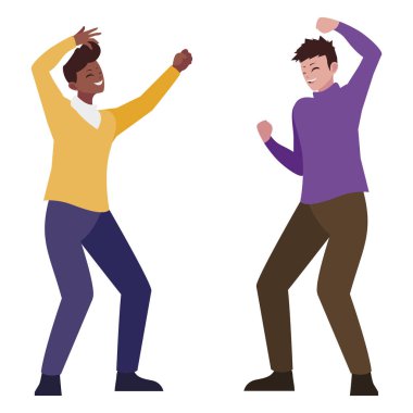 karakterler kutlayan ırklar arası genç erkekler