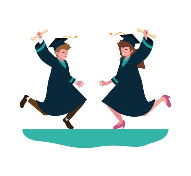 Genç çift kutlamayı bitirdi.