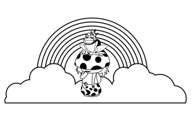 gökkuşağı ile kurbağa prens ve fungu elf