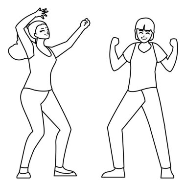 mutlu genç çift karakterleri kutluyor