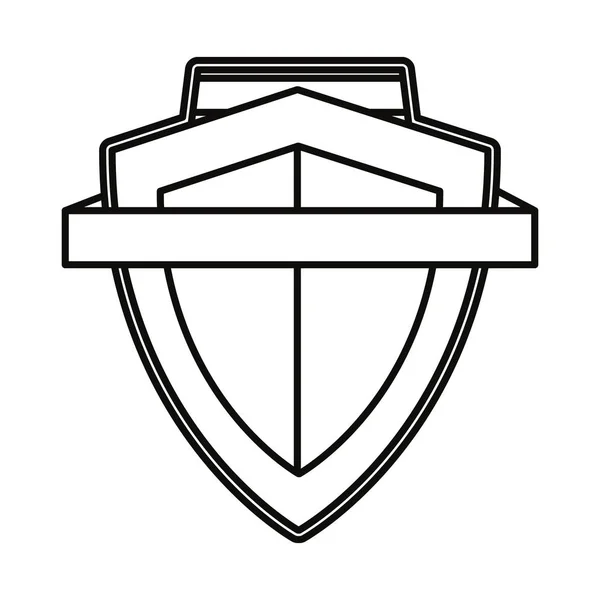 Bandera de cinta de escudo — Archivo Imágenes Vectoriales
