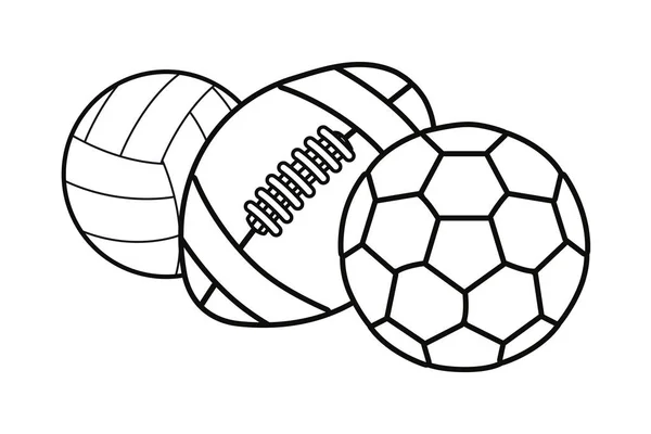 Спорт в регби по волейболу — стоковый вектор