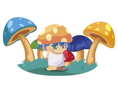 bahçe sihirli karakter fungu elf