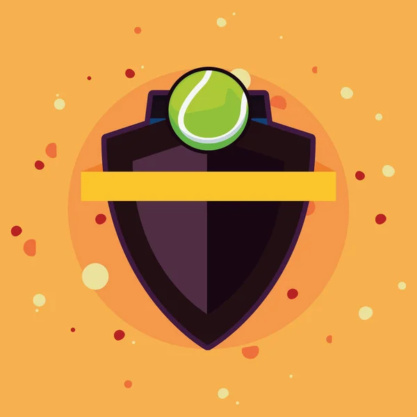 Tennis bal sport embleem — Stockvector