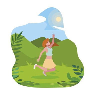 kampta kutlayan mutlu genç kadın