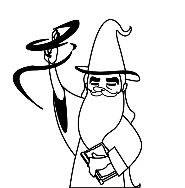 Персонаж волшебника сказок — стоковый вектор
