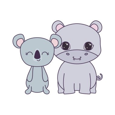 koala hayvanları ile sevimli su aygırı