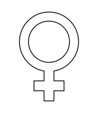 cinsiyet kadın sembolü izole simgesi
