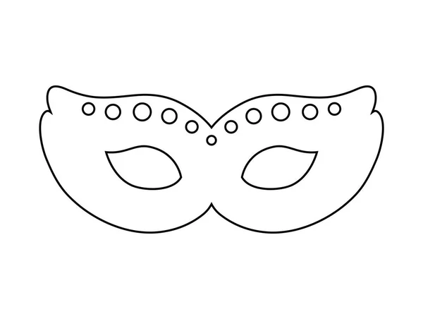 Mask carnival accessory isolated icon — Stock Vector