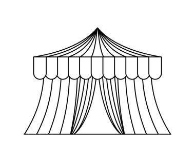 sirk çadır karnaval izole simgesi