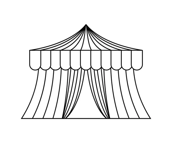 马戏团帐篷狂欢节孤立图标 — 图库矢量图片