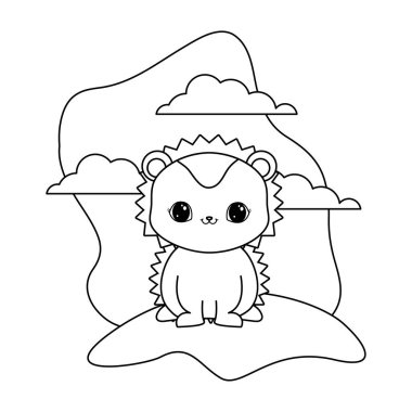 manzara doğal sevimli kirpi hayvan