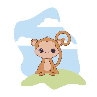 manzara doğal sevimli maymun hayvan