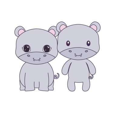 su aygırı hayvanların sevimli grup