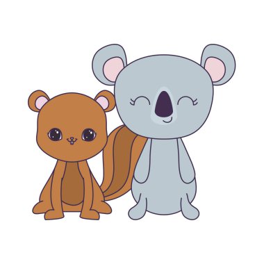 koala hayvanlar simgesi ile sevimli sincap