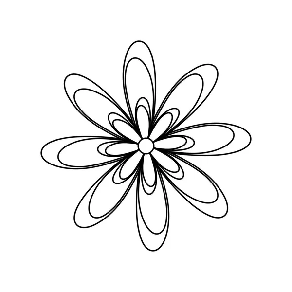 Ikona kwiat na białym tle naturalny piękny — Wektor stockowy