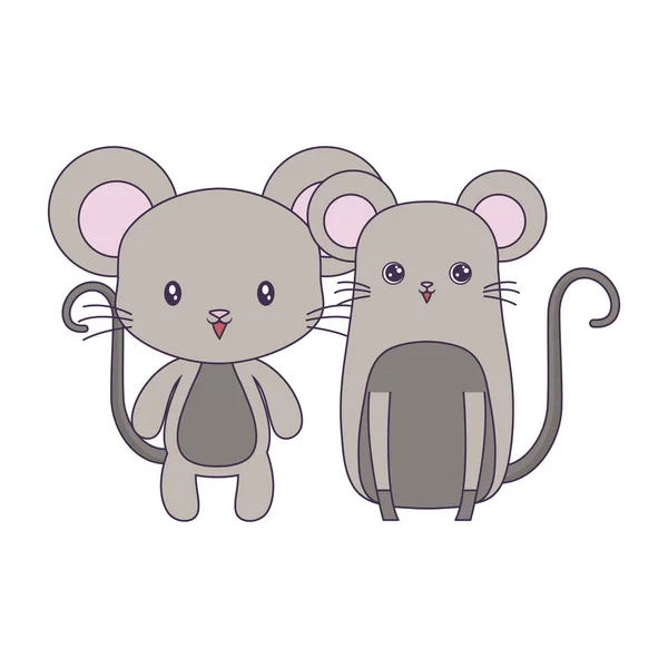 Lindo ratones animales aislado icono — Archivo Imágenes Vectoriales