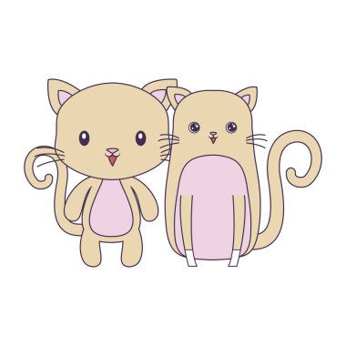 sevimli kediler hayvanlar izole simge