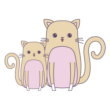 sevimli kediler hayvanlar izole simge