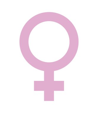 cinsiyet kadın sembolü izole simgesi