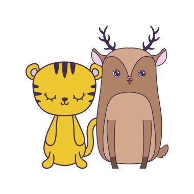 kaplan hayvanları izole simgesi ile sevimli kirpi