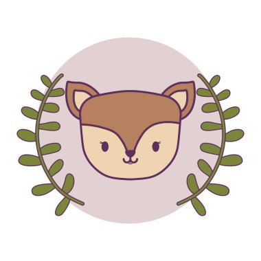 taç yaprakları ile çerçeve dairesel sevimli sincap başkanı