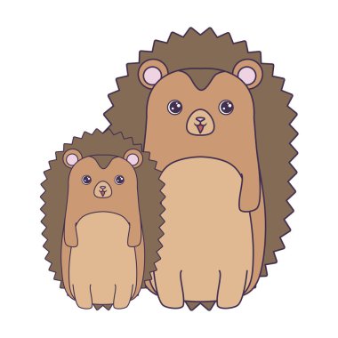 sevimli kirpi hayvanlar izole simgesi