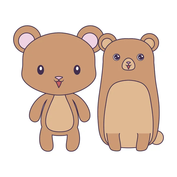 귀여운 곰 동물 고립 아이콘 — 스톡 벡터