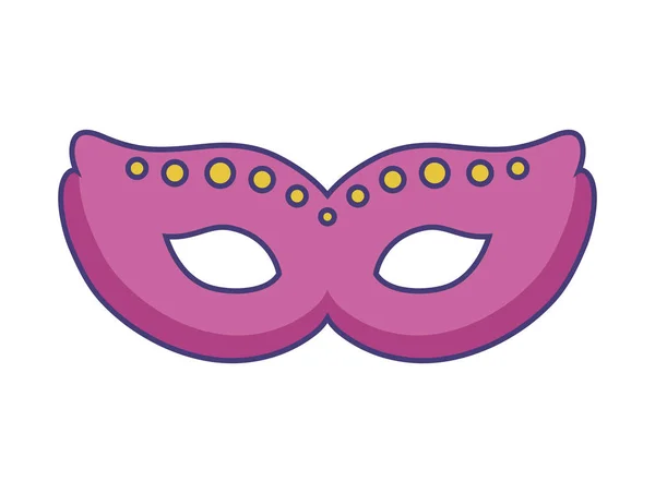 Máscara carnaval accesorio aislado icono — Vector de stock