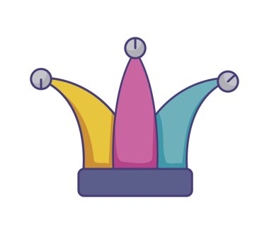 komik şapka joker izole simgesi