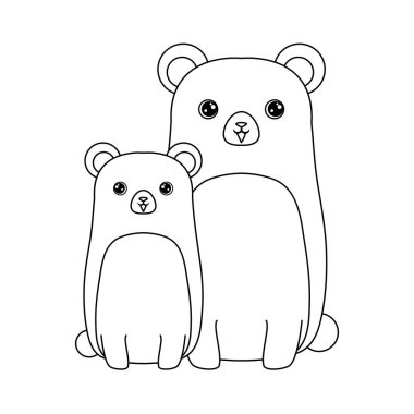 sevimli ayılar hayvanlar izole simgesi
