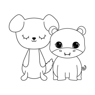 köpek hayvanları ile sevimli fil