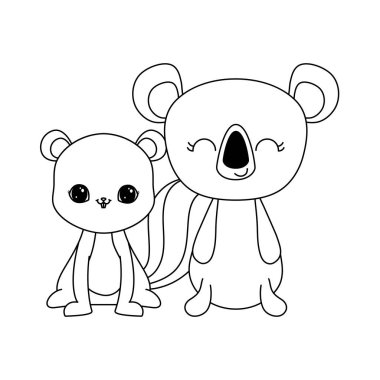 koala hayvanlar simgesi ile sevimli sincap