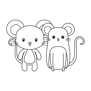 sevimli fare hayvanlar izole simgesi