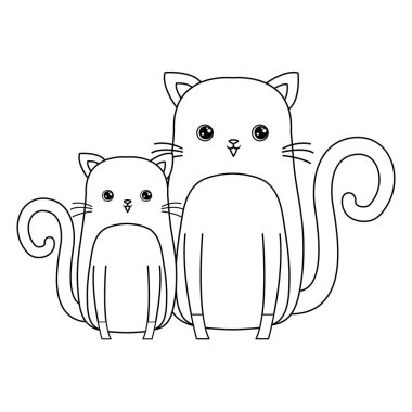 sevimli kediler hayvanlar izole simge