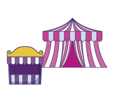 sirk çadırları karnaval izole simgesi