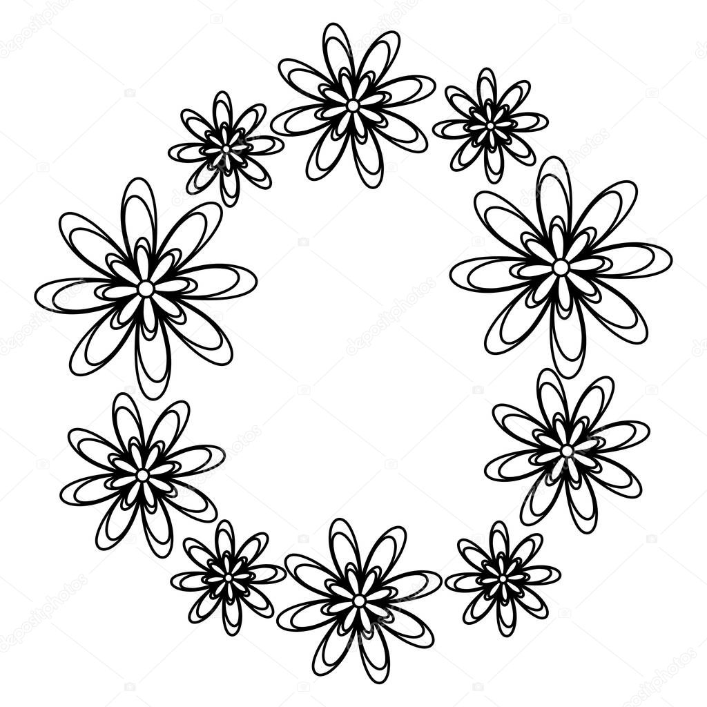 crown of beautiful flowers naturals isolated icon