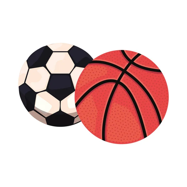 Fußball und Basketball — Stockvektor