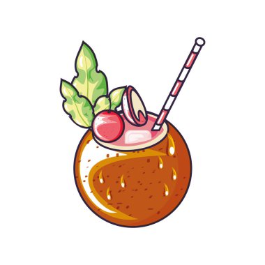 saman ile Hindistan cevizi yaz kokteyli