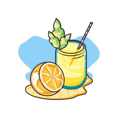 turuncu tropikal meyve suyu taze simge