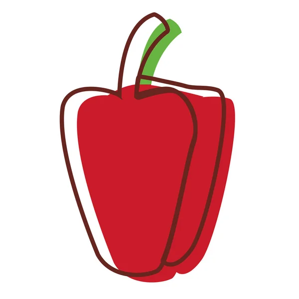 Poivron légumes frais icône vecteur ilustrer — Image vectorielle