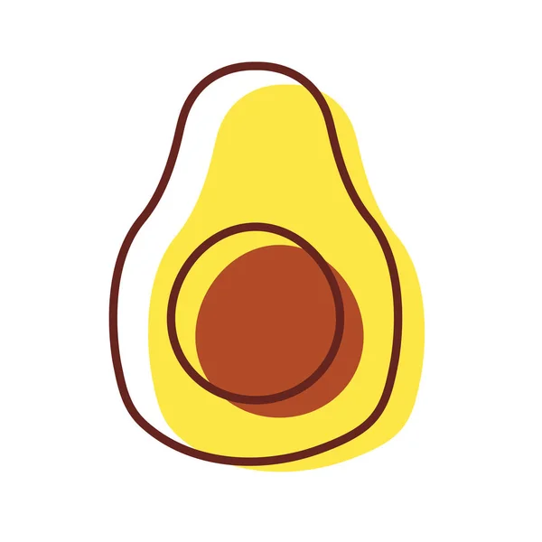Nutrição de abacate vetor de ícones de frutas frescas ilustrar — Vetor de Stock