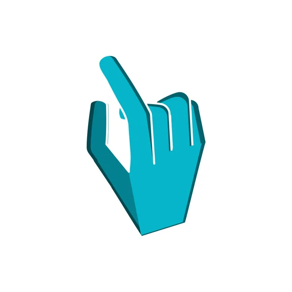Mão cursor ícone isolado ilustração vetorial — Vetor de Stock