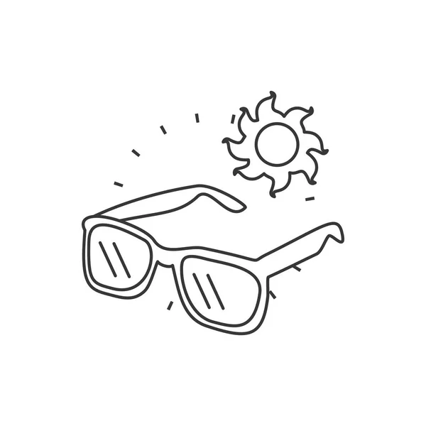 Gafas de sol de verano accesorio icono aislado — Archivo Imágenes Vectoriales