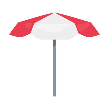 Beyaz arka planda açık şemsiye şemsiye