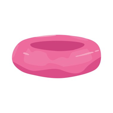 Beyaz arka planda pembe float